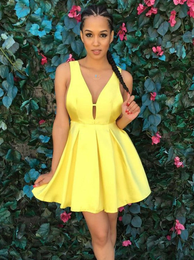 Yellow Homecoming Dresses,Sexy Cocktail ...
